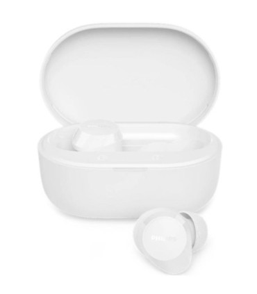 Auriculares bluetooth philips tat1300wt con estuche de carga/ autonomía 6h/ blancos