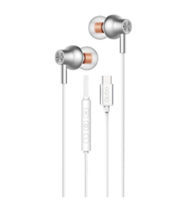 Auriculares intrauditivos qubo au-300c/ con micrófono/ usb tipo-c/ blancos