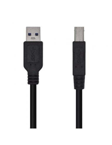 Cable usb 3.0 impresora aisens a105-0444/ usb tipo-b macho - usb macho/ 2m/ negro