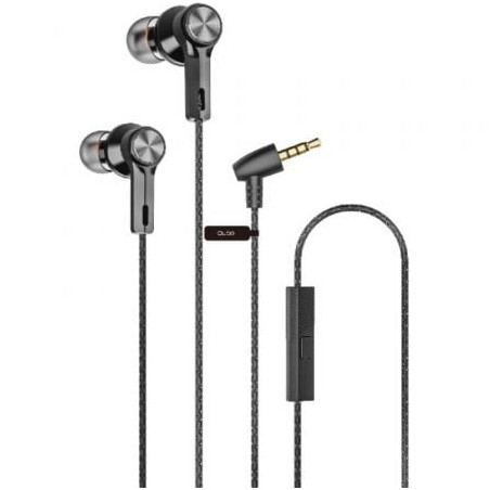 Auriculares intrauditivos qubo eb-100/ con micrófono/ jack 3.5/ grises