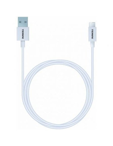 Cable usb 3.0 tipo-c duracell usb5031w/ usb tipo-c macho - usb macho/ 1m/ blanco