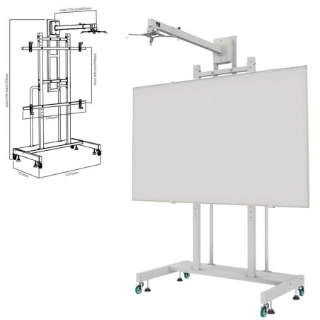 Soporte para pizarra interactiva approx appibstd/ 80-120'