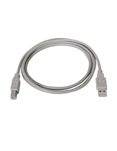 Cable usb 2.0 impresora nanocable 10.01.0103/ usb tipo-b macho - usb macho/ 1.8m/ beige