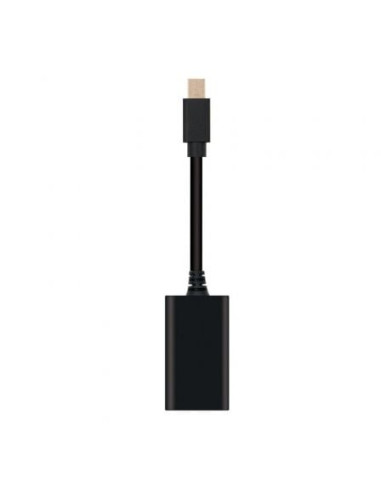 Cable conversor nanocable 10.16.0602/ mini displayport macho - hdmi hembra/ 15cm/ negro