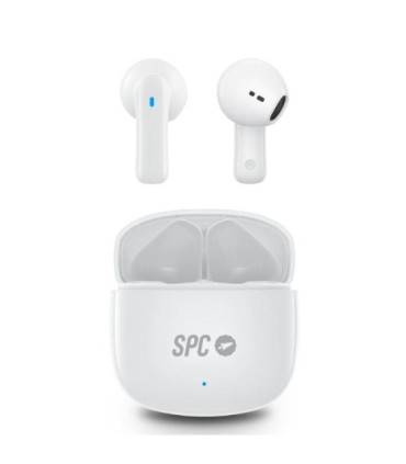 Auriculares bluetooth spc zion 2 play con estuche de carga/ autonomía 7h/ blancos
