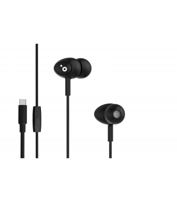 Auriculares intrauditivos sunstech beatc/ con micrófono/ usb tipo-c/ negros