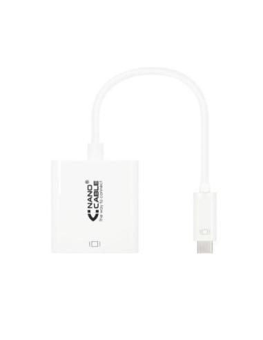 Conversor nanocable 10.16.4102/ usb tipo-c macho - hdmi hembra/ 15cm/ blanco