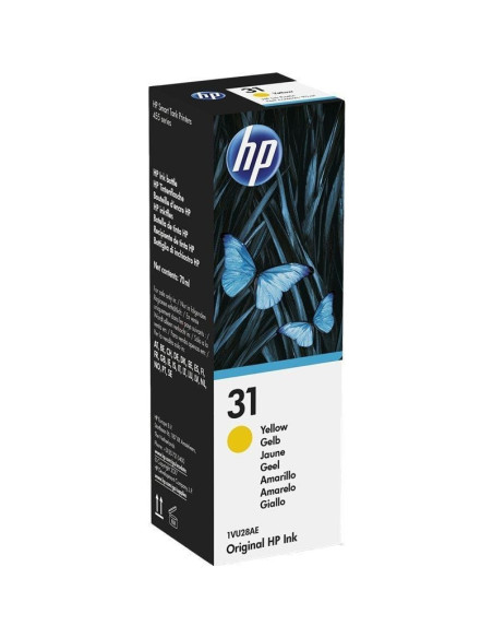 Botella de tinta original hp nº31/ amarillo