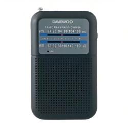 Radio Portátil Daewoo DW1008/ a Pilas/ Negra