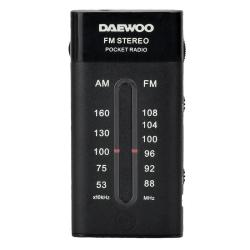 Radio Portátil Daewoo DW1109/ a Pilas/ Negra