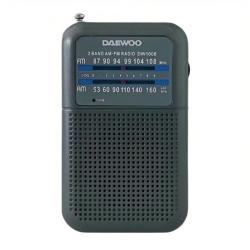 Radio Portátil Daewoo DW1008/ a Pilas/ Gris