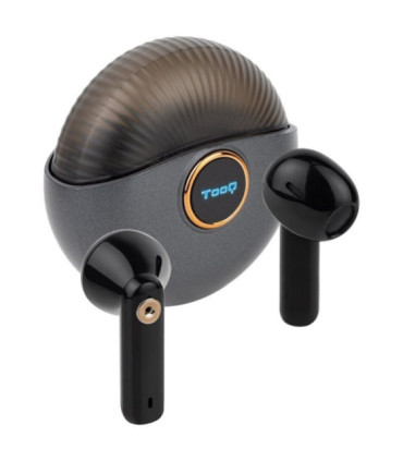 Auriculares bluetooth tooq snail tqbwh-0060g con estuche de carga/ autonomía 4h/ grises y negros