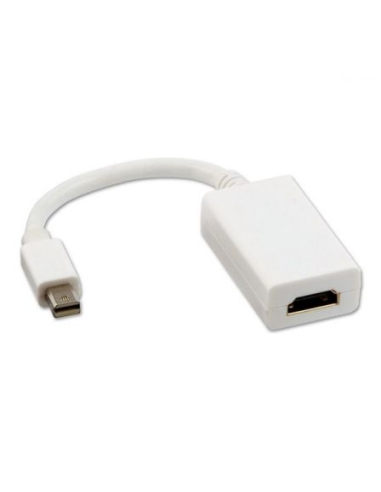 Cable conversor nanocable 10.16.0602-w/ mini displayport macho - hdmi hembra/ 15cm/ blanco