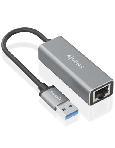 Adaptador usb 3.0 aisens a106-0897/ usb macho - rj45 hembra/ 15cm/ gris