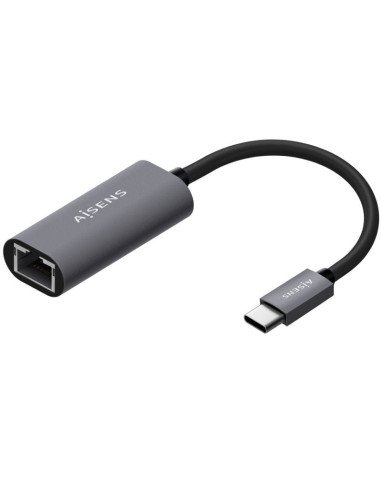 Adaptador usb tipo-c aisens a109-0709/ usb tipo-c macho - rj45 hembra/ 1000mbps/ 15cm/ gris