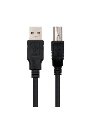 Cable usb 2.0 impresora nanocable 10.01.0102/ usb tipo-b macho - usb macho/ 1m/ negro