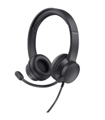 Auriculares trust hs-201 usb/ con micrófono/ usb/ negros