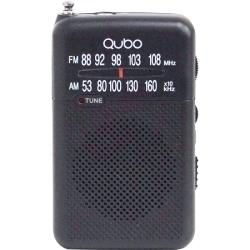 Radio Portátil Qubo R-S1/ con Cable/ a Pilas/ Negra