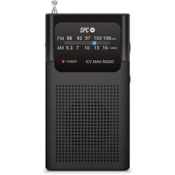 Radio Portátil SPC ICY Max/ a Pilas/ Negra