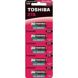 Pack de 5 Pilas 12V Toshiba 27A/ 12V/ Alcalinas