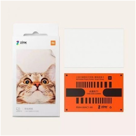 Papel fotográfico xiaomi mi portable photo printer paper/ 5 x 7.6cm/ 20 hojas