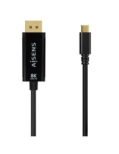 Cable conversor aisens a109-0688/ usb tipo-c macho - displayport macho/ hasta 27w/ 1250mbps/ 80cm/ negro