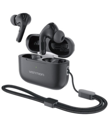 Auriculares bluetooth vention echo lite e11 plus con estuche de carga/ autonomía 6h/ negros