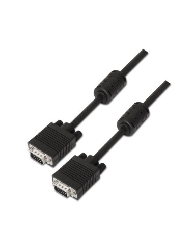 Cable svga aisens a113-0076/ hdb15 macho - hdb15 macho/ hasta 3w/ 10mbps/ 20m/ negro