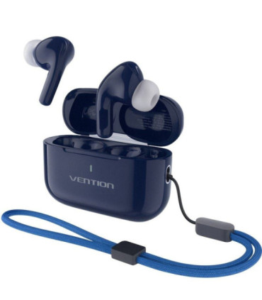 Auriculares bluetooth vention echo lite e11 plus con estuche de carga/ autonomía 6h/ azules