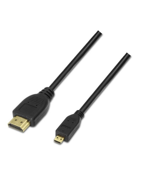 Cable micro hdmi aisens a119-0116/ hdmi macho - micro hdmi macho/ hasta 10w/ 720mbps/ 80cm/ negro