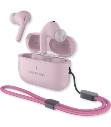 Auriculares bluetooth vention echo lite e11 plus con estuche de carga/ autonomía 6h/ rosas