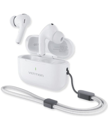 Auriculares bluetooth vention echo lite e11 plus con estuche de carga/ autonomía 6h/ blancos