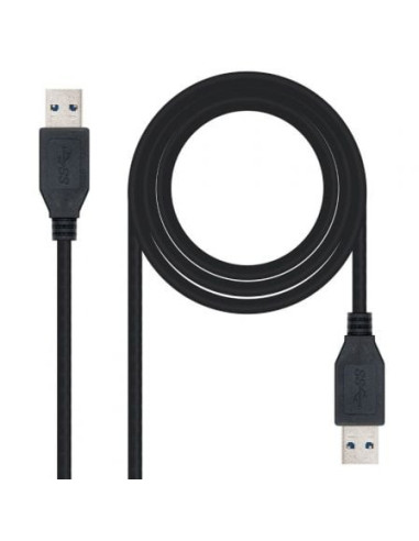 Cable usb 3.0 nanocable 10.01.1001-bk/ usb macho - usb macho/ 1m/ negro