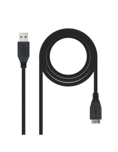 Cable usb 3.0 nanocable 10.01.1101-bk/ usb macho - microusb macho/ 1m/ negro