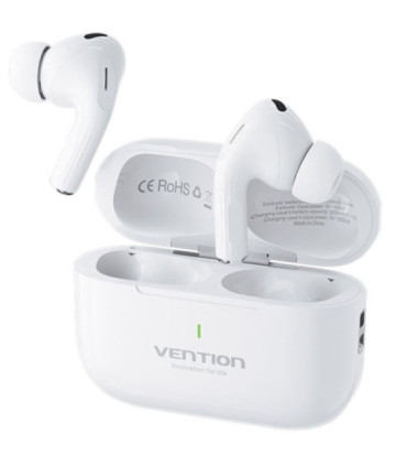Auriculares bluetooth vention echo lite e11 con estuche de carga/ autonomía 6h/ blancos