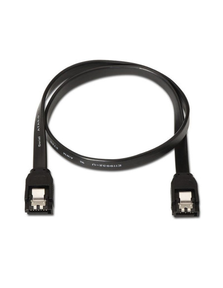 Cable sata iii aisens a130-0157/ sata hembra - sata hembra/ hasta 0.1w/ 768mbps/ 50cm/ negro
