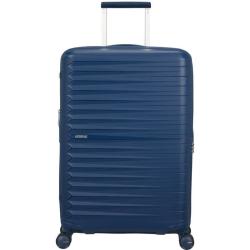 Maleta Mediana American Tourister FastForward Spinner Expansible 68cm/ 68x46x30cm/ 4 Ruedas/ Azul Marino