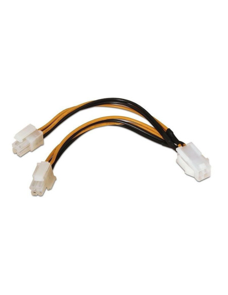 Cable alimentación para microprocesador aisens a131-0166/ molex 4+4 pin macho - molex 4 pin hembra/ hasta 54w/ 15cm
