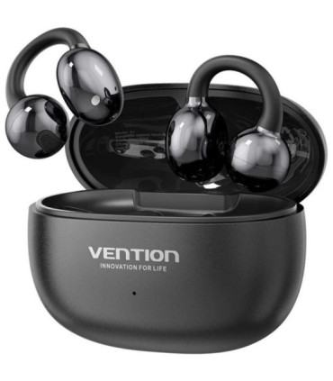 Auriculares bluetooth vention echo clip a11 pro con estuche de carga/ autonomía 6h/ negro