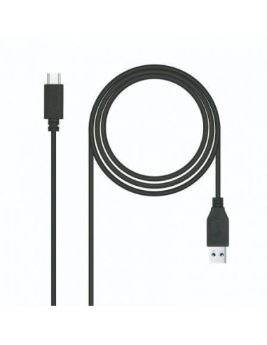 Cable usb 3.1 nanocable 10.01.4000/ usb tipo-c macho - usb macho/ 50cm/ negro