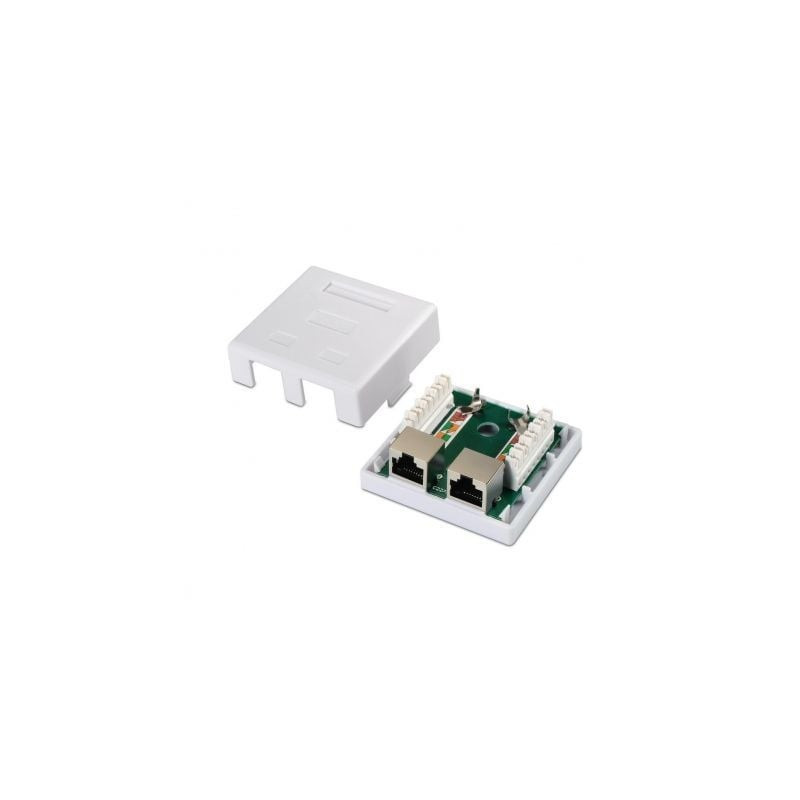 Roseta de superficie aisens a139-0304/ cat.6/ 2 tomas
