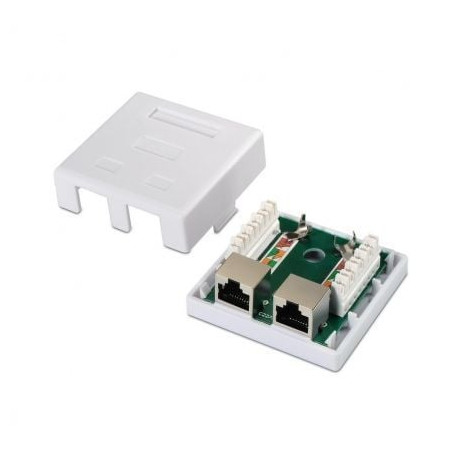 Roseta de superficie aisens a139-0304/ cat.6/ 2 tomas