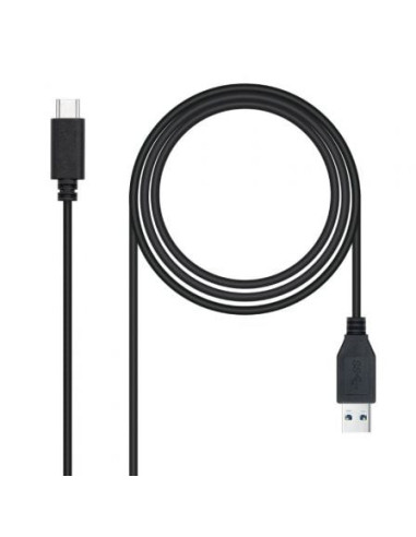 Cable usb 3.1 nanocable 10.01.4002/ usb tipo-c macho - usb macho/ 2m/ negro