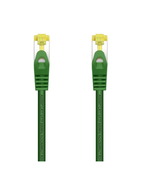 Cable de red rj45 sftp aisens a146-0480 cat.7/ 25cm/ verde
