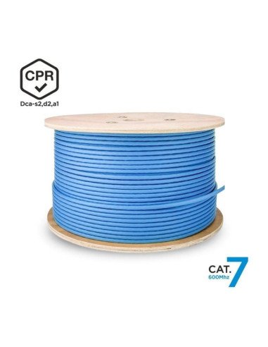 Bobina de cable rj45 sftp awg23 lszh cpr dca aisens a146-0666 cat.7/ 500m/ azul