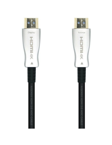 Cable hdmi 2.0 aoc 4k aisens a148-0380/ hdmi macho - hdmi macho/ 50m/ negro