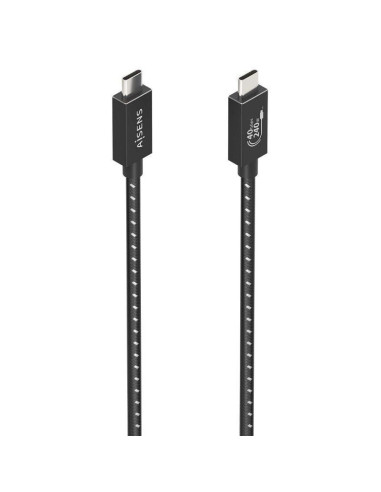 Cable usb 4.0 tipo-c aisens a156-0867/ usb tipo-c macho - usb tipo-c macho/ hasta 240w/ 1m/ gris