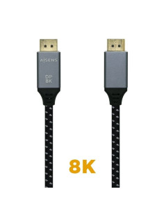 Cable displayport 1.4 8k aisens a149-0438/ displayport macho - displayport macho/ 3m/ negro gris