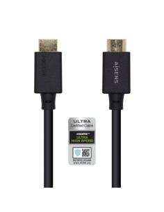 Cable hdmi 2.1 8k aisens a150-0422/ hdmi macho - hdmi macho/ 1.5m/ certificado/ negro