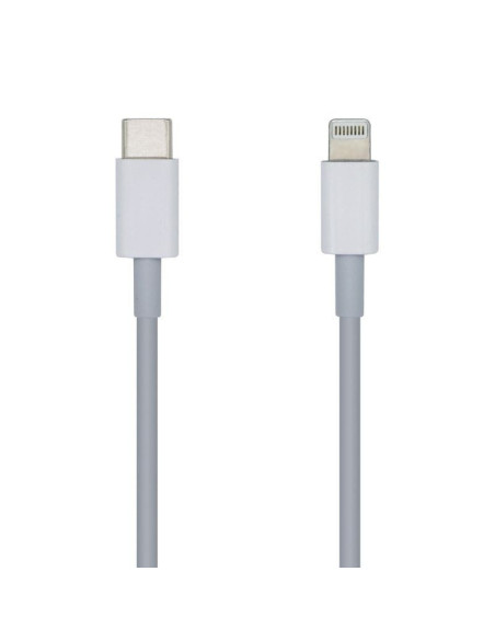 Cable usb 2.0 tipo-c lightning aisens a102-0441/ lightning macho - usb tipo-c macho/ 20cm/ blanco